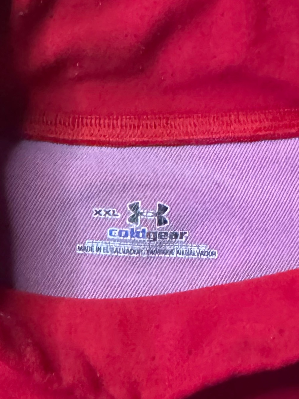 Under Armour Red Mock Neck Long Sleeve Cold Gear Size XXL - Picture 7 of 9
